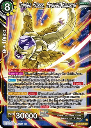 BT21-120 SR Golden Frieza, Evolved Emperor