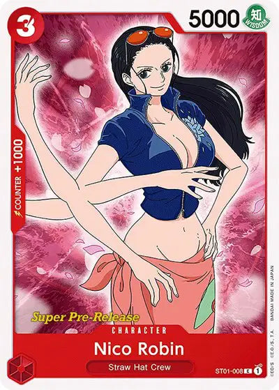 Nico Robin ST01-008 C Stamped Super Pre-Release