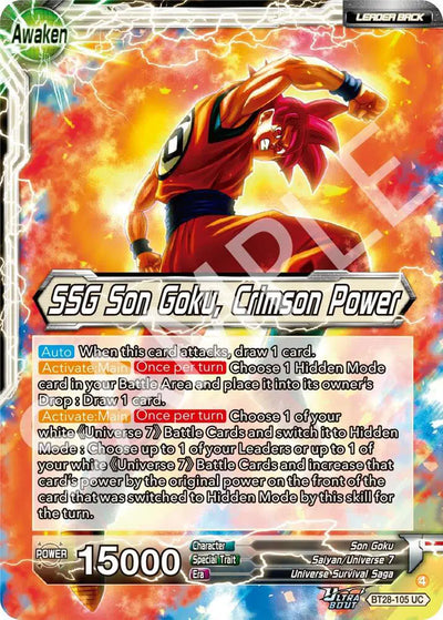 BT28-105 UC SSG Son Goku, Crimson Power Foil