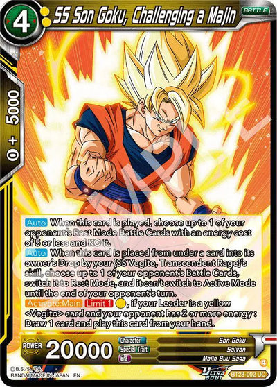 BT28-092 UC SS Son Goku, Challenging a Majin Foil