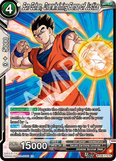 BT28-113 R Son Gohan, Overwhelming Sense of Justice