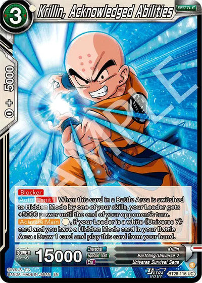 BT28-116 UC Krillin, Acknowledged Abilities Foil