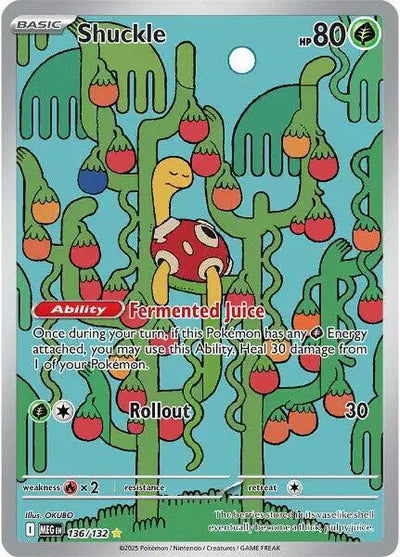 Shuckle 136/132 Illustration Rare Mega Evolution