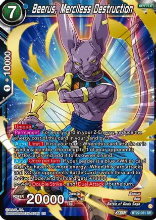 BT22-051 SR Beerus, Merciless Destruction