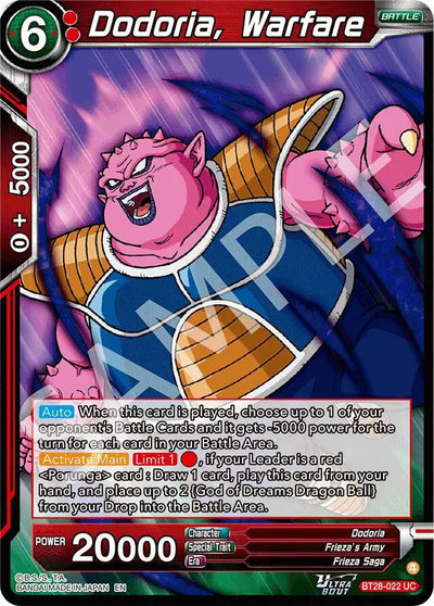 BT28-022 UC Dodoria, Warfare Foil