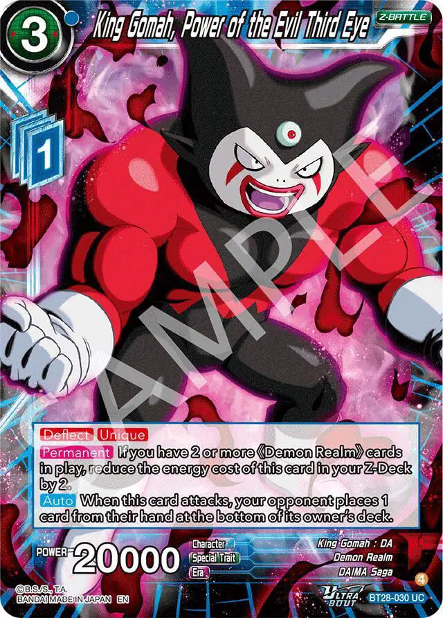 BT28-030 UC King Gomah, Power of the Evil Third Eye Foil