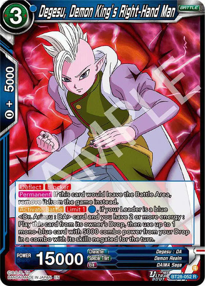 BT28-052 R Degesu, Demon King's Right-Hand Man