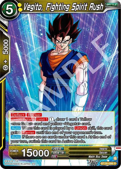BT28-099 R Vegito, Fighting Spirit Rush