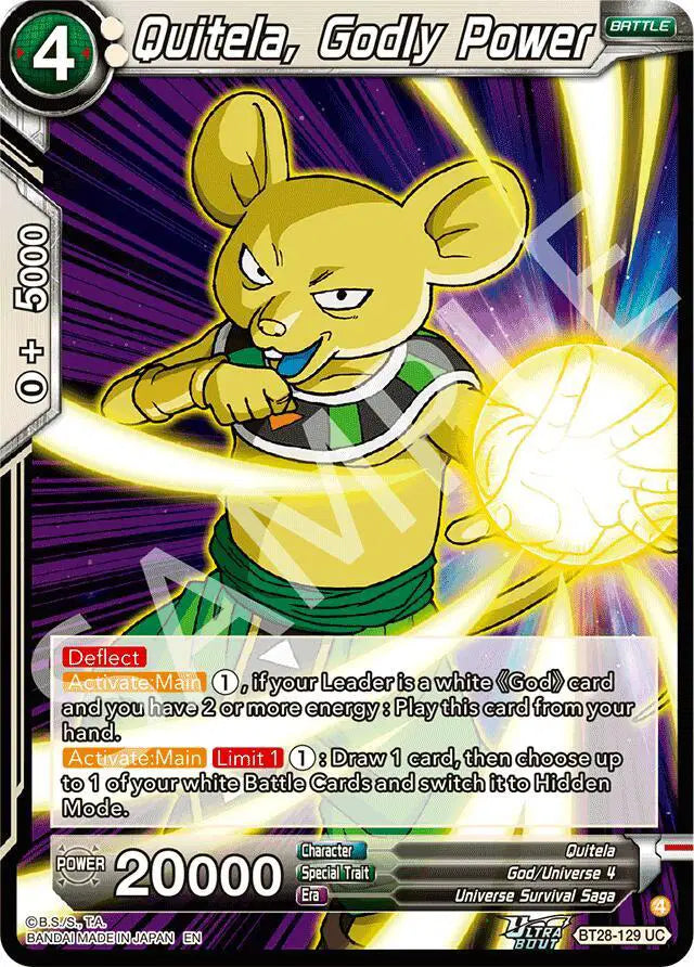BT28-129 UC Quitela, Godly Power Foil