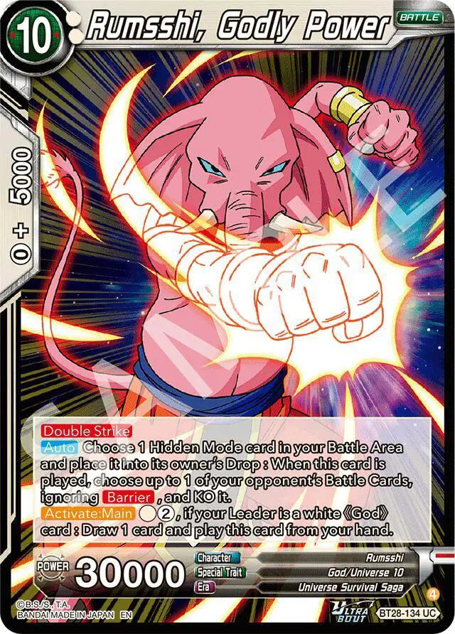 BT28-134 UC Rumsshi, Godly Power Foil